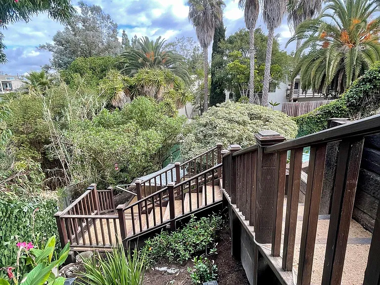 3-level terraced backyard with hammock and seating, overlooking the canyon. Peaceful and serene!