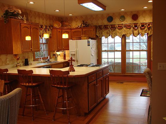 Huge kitchen w/ lots of cabinet space.