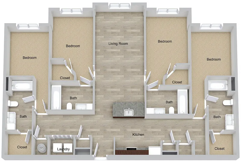 Floor plan Four Bedroom