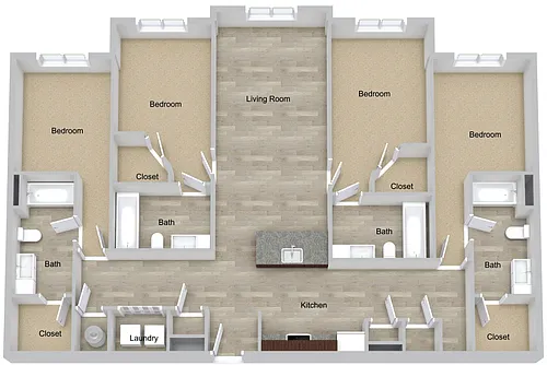 Floor plan Four Bedroom