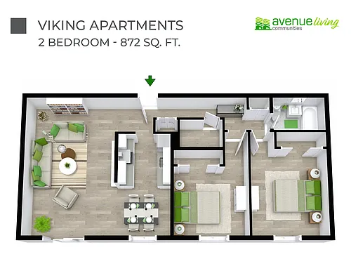Floor plan - 2 Bedroom