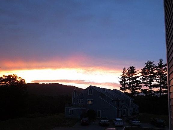 sunset toward Plymouth Mountain from deck