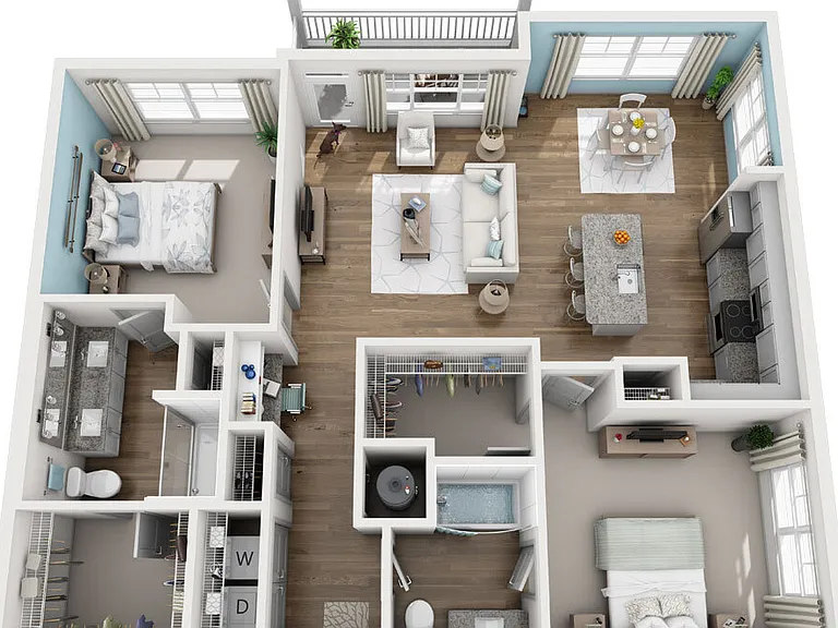 Element Barclay - 2A - 2 Beds - 2 Baths - 1339 Sq. ft.