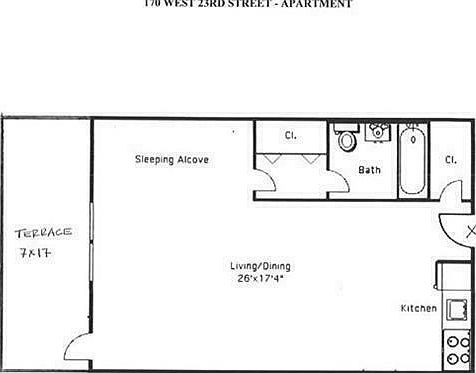 2nd image of 170 W 23rd St APT 2X
