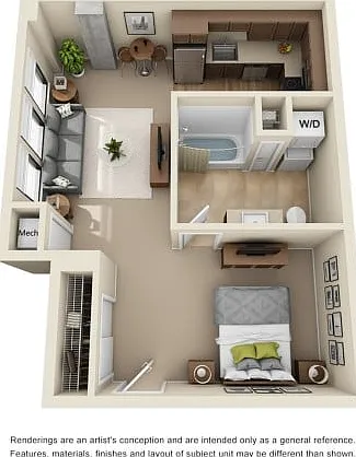 Studio 1 bath Studio 1 bath