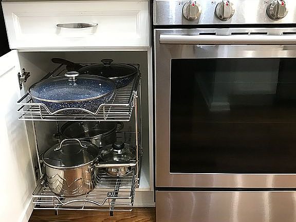 Pull out drawers.