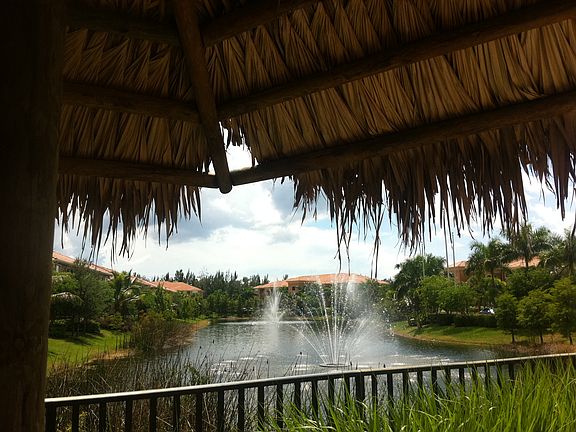 pool side lake view