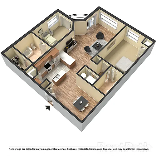 Floor plan 2X2 B