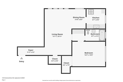 Floor plan 1BD1BA