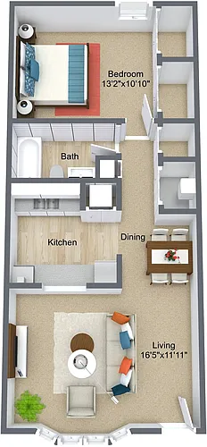 Floor plan One Bedroom