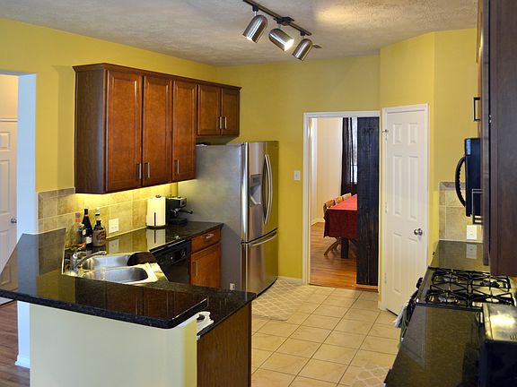 Kitchen with granite countertop