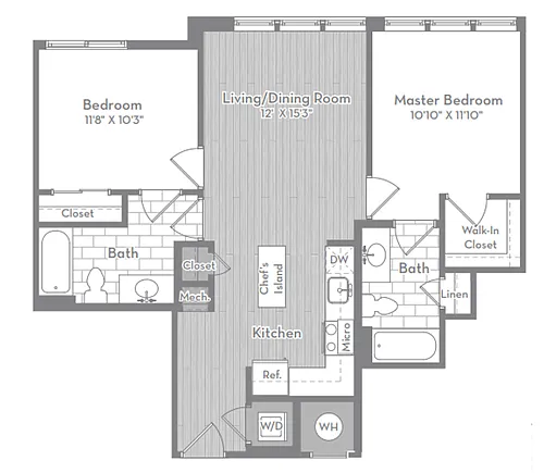 Floor plan B3 - Two Bedroom
