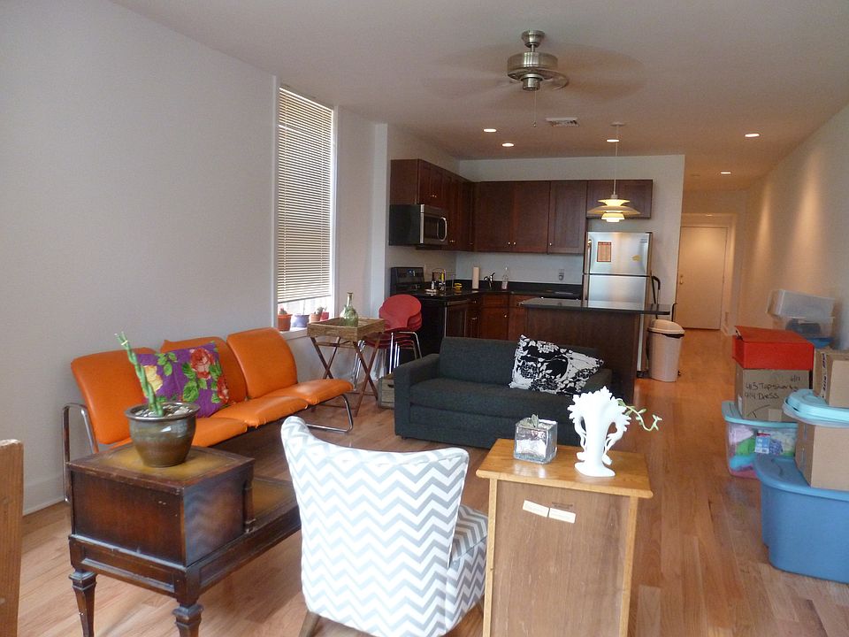 Living room towards kitchen
