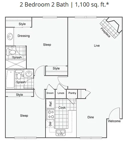 Floor plan 2X2D