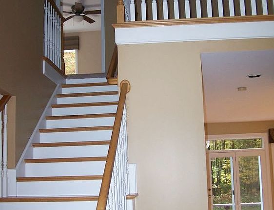 Grand stairway to second level.
