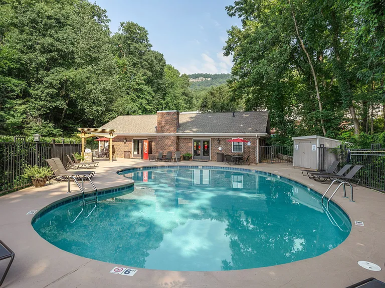 Sparkling Swimming Pool with Sun Deck