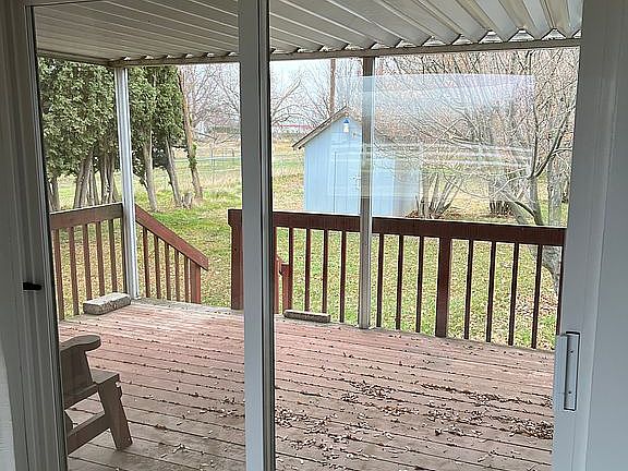 Back porch from living room