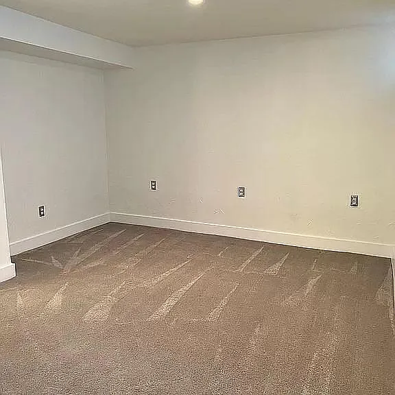 Primary bedroom, fits king-sized bed.