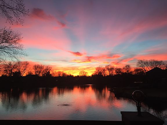 Sunset view from deck.