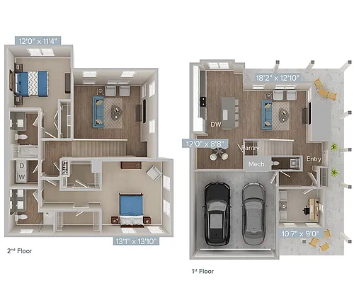 Floor plan B1T-1608