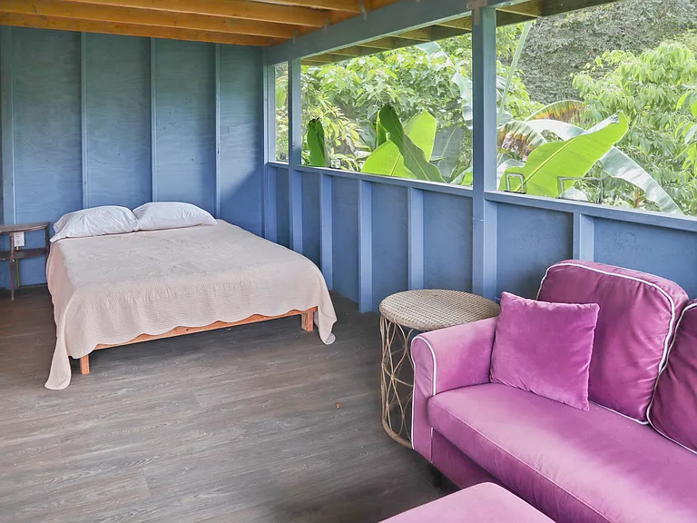 Bedroom attached to the living room.