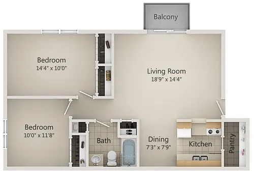 Floor plan 2 bedroom