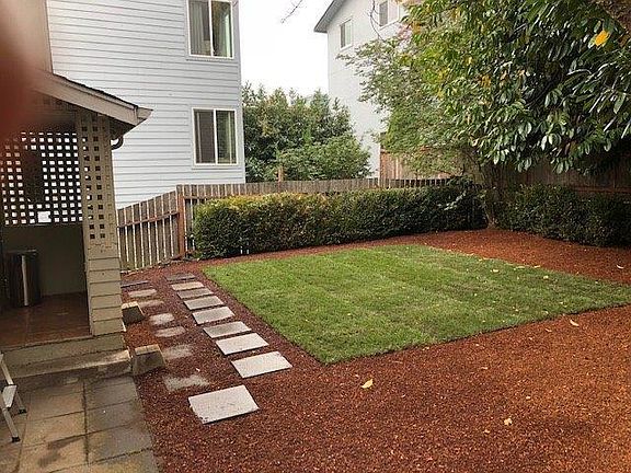 Fully fenced back yard