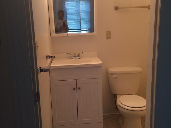 New sink, vanity, flooring in bathroom