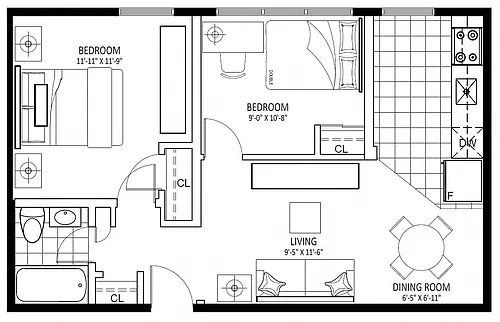 Floor plan 939 Western - Plan G