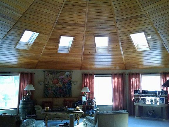 Dramatic living room ceiling