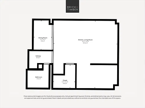 Floor plan Jr 1 Bedroom 1 Bath