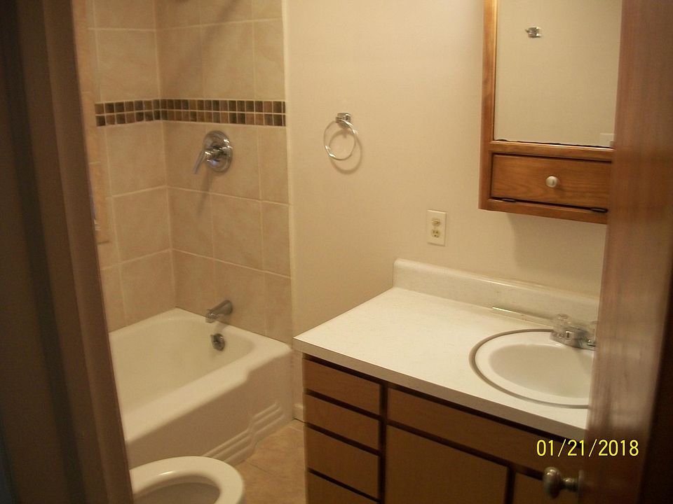 Looking into bath-room from door way.