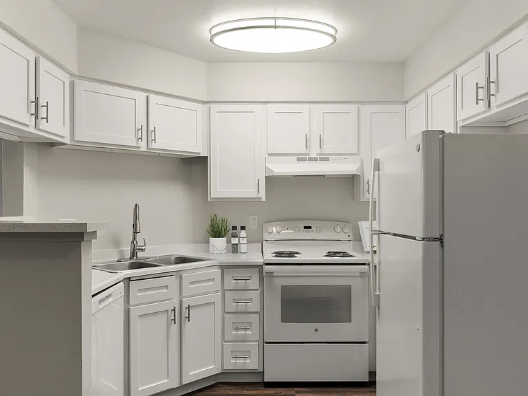 Fully Equipped Kitchen at Hilltop View Apartments