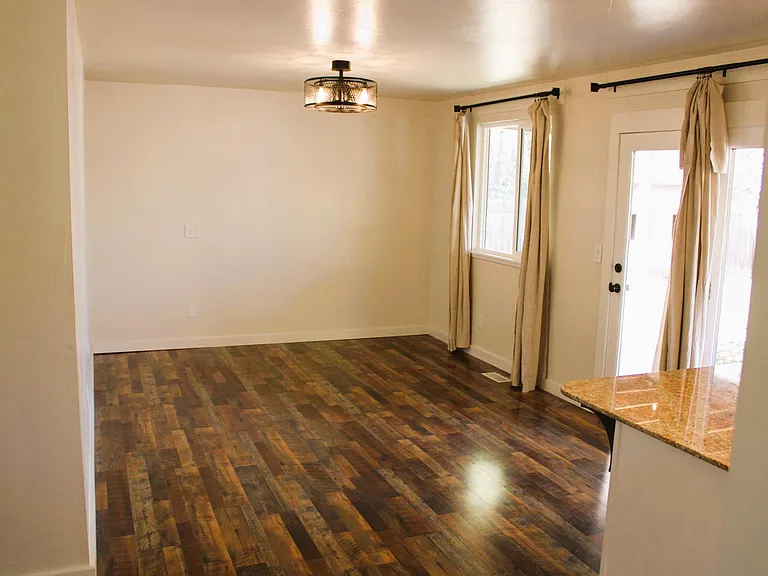 Kitchen and eating area
