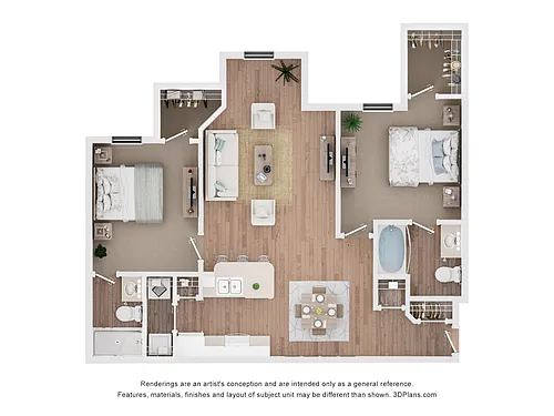 Floor plan Two Bedroom