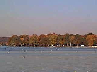 Fall View of Lake from Lawn Chair on Shore!
