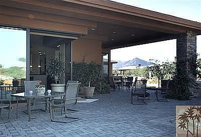 Patio and overhang