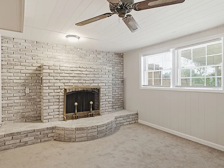 Non working fireplace.