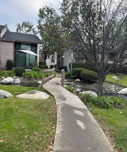 walkway to unit