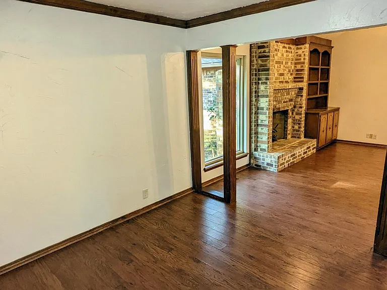 Formal dining room looking into the living room