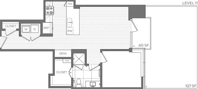 D - 1 Bedroom / 1 Bath D - 1 Bedroom / 1 Bath