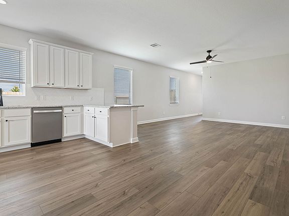 Family room and kitchen