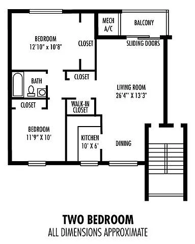 Floor plan 2Bedroom 1Bathroom