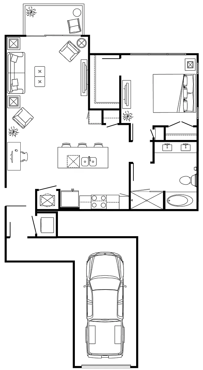 Floor plan DTH1 (twnhome)