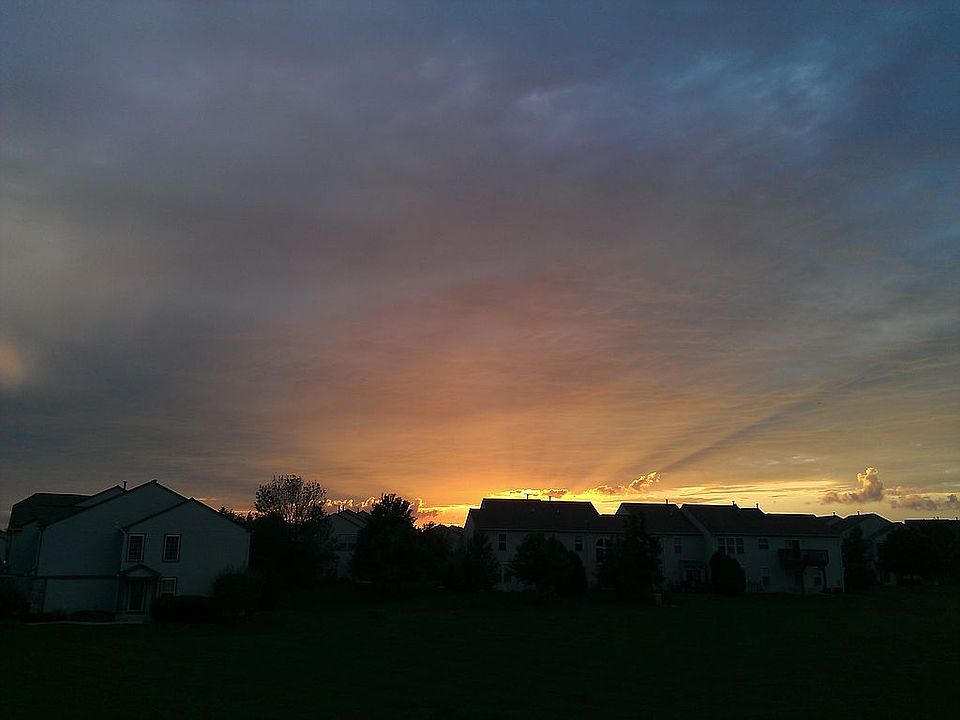 Sunset view from patio.