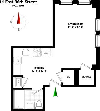 2nd image of 11 E 36th St Suite 1203