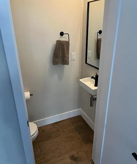 Half bath on the first level