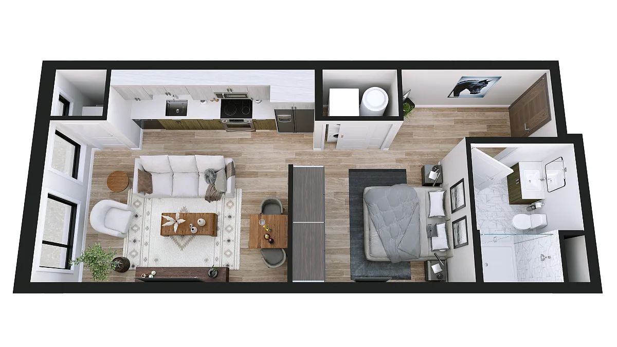 Floor plan 1x1E