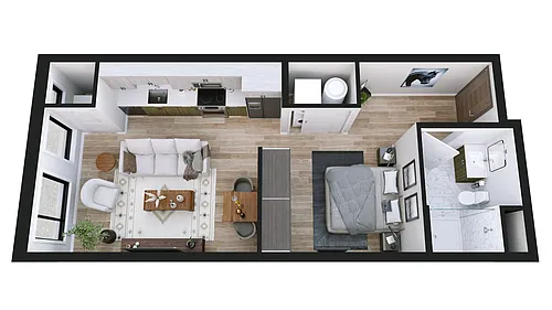 Floor plan 1x1E