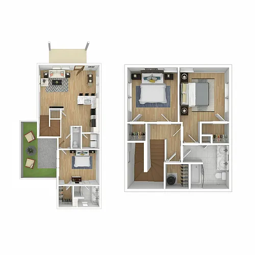 Floor plan 3BR TownHouse